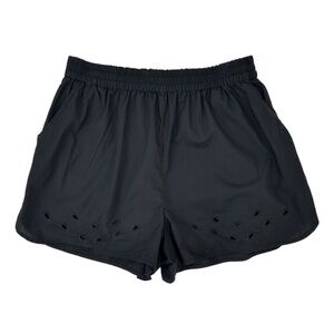 YFB Young Fabulous & Broke Black Eyelet Detail Loose Fit Cotton Shorts